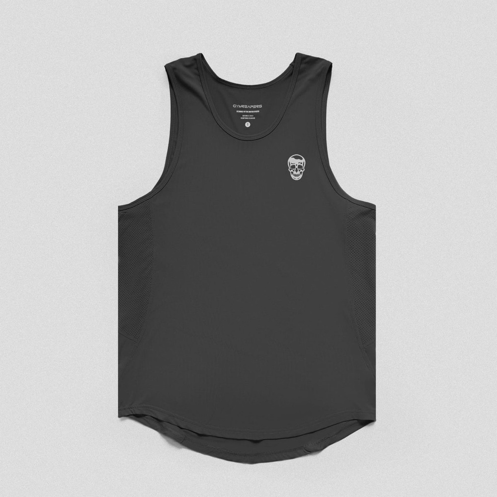 Gymreaper Cav Empt Charcoal Skull Tank Top